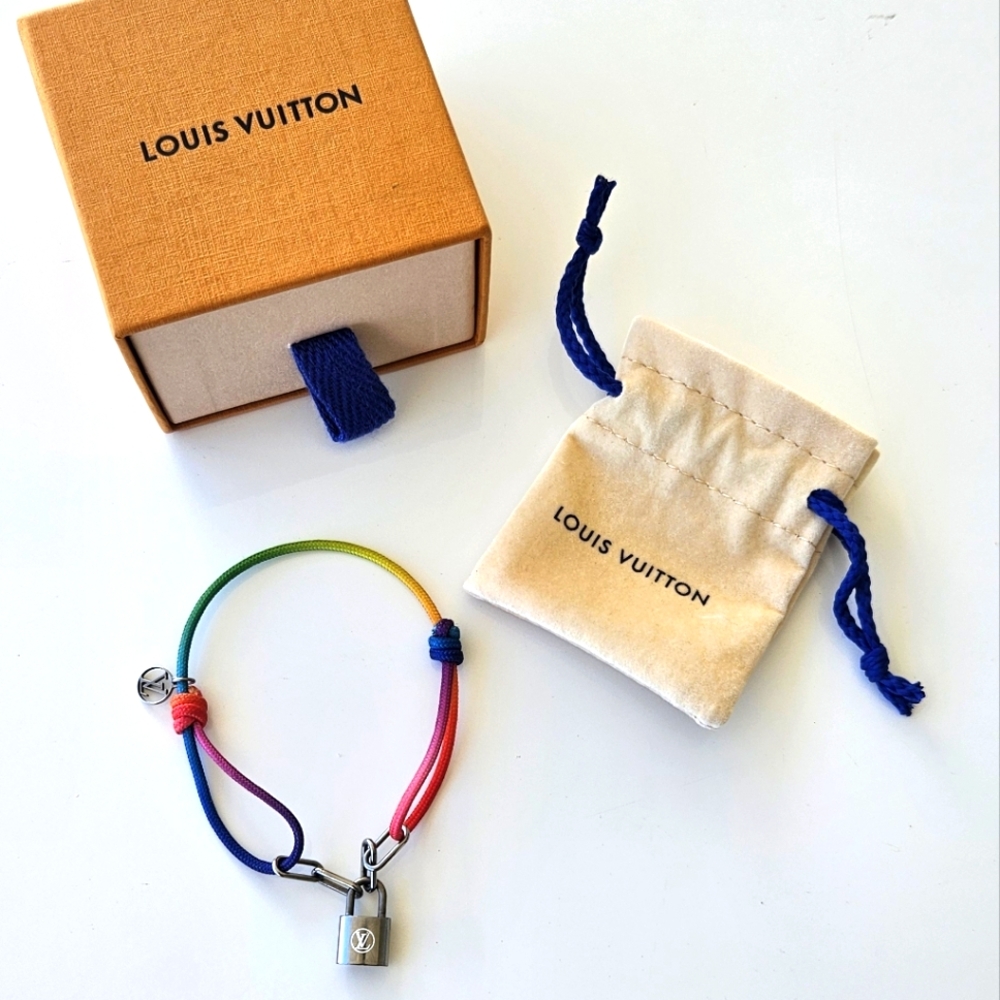 Louis Vuitton Silver Lockit X Virgil Abloh In Rainbow 🌈 - Picture 1 of 4